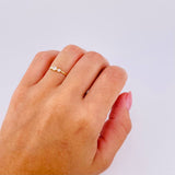Trio Solitaire Ring 0.75gr / T5 / Yellow Gold 18K *