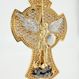 Dije San Miguel Arcangel 8.85gr / 1 1/2 in / Dos Oros Amarillo Blanco 18K