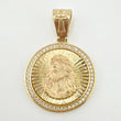 Face of Jesus Medal Pendant 5.3gr / 1 1/4 in / Yellow Gold 18K