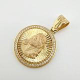 Face of Jesus Medal Pendant 5.3gr / 1 1/4 in / Yellow Gold 18K