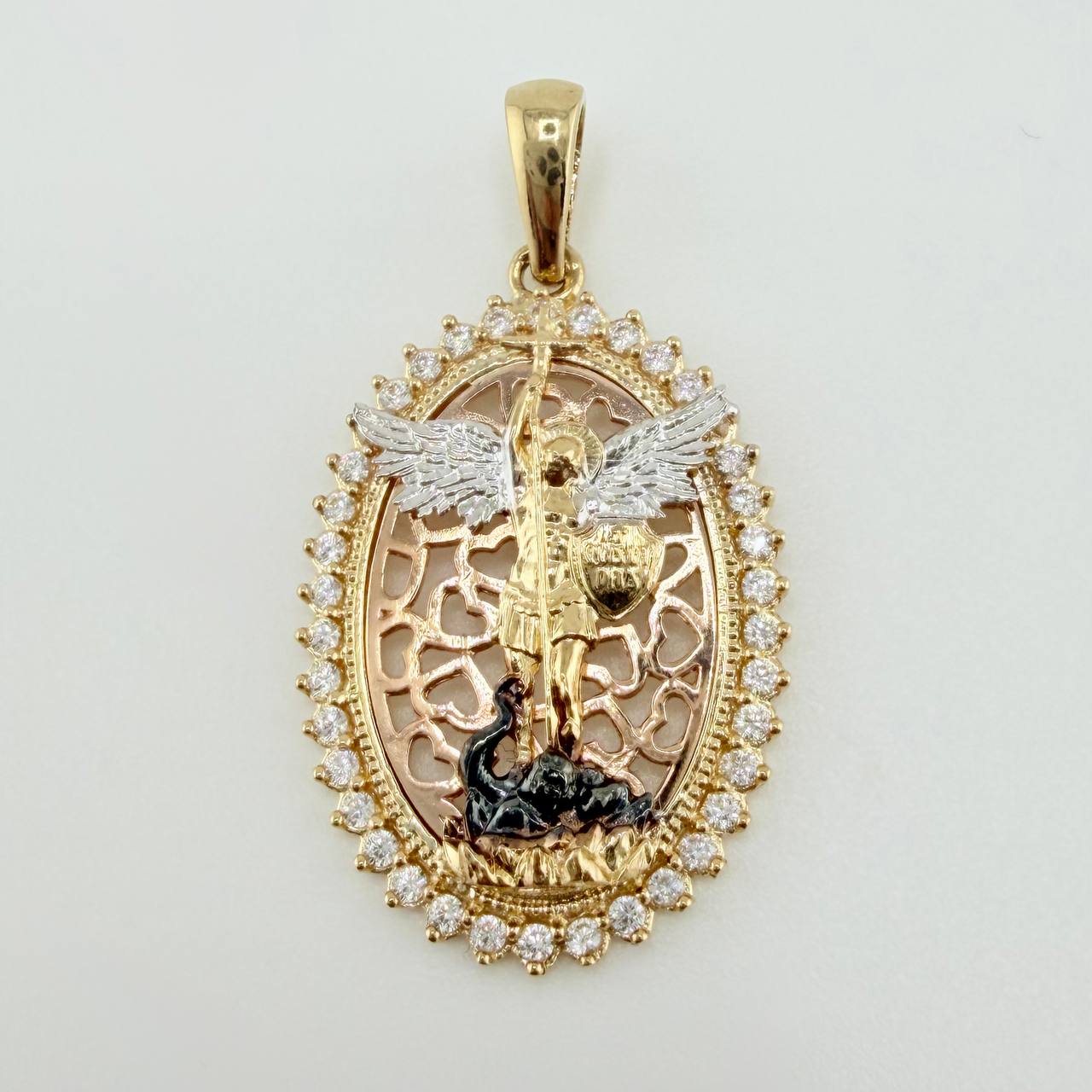 Dije Marco San Miguel Arcangel 4.3gr / 1 1/4 in / Tres Oros 18K