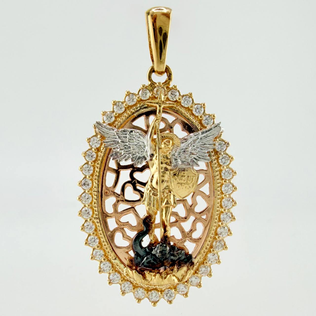 Dije Marco San Miguel Arcangel 4.3gr / 1 1/4 in / Tres Oros 18K