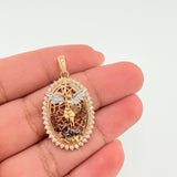 Dije Marco San Miguel Arcangel 4.3gr / 1 1/4 in / Tres Oros 18K