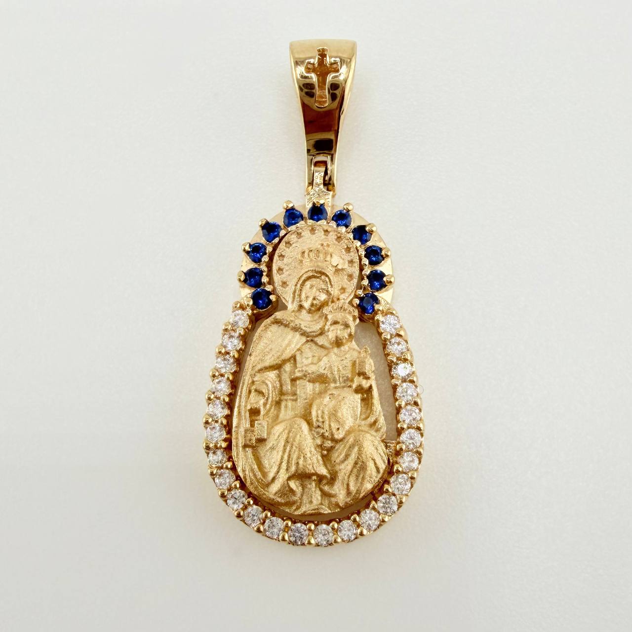 Virgin of Carmen Pendant 2.5gr / 1 in / Yellow Gold 18K