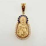 Virgin of Carmen Pendant 2.5gr / 1 in / Yellow Gold 18K
