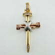 Nail Cross Pendant 3.9gr / 1 1/2 in / Tri-Color Gold 18K