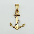 Anchor Pendant 1.45gr / 1 1/4 in / Two-Tone Yellow White Gold 18K