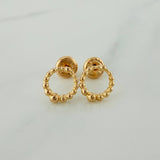 Topos Circulo Tupido 0.9gr / 7.5mm Oro Amarillo 18K %