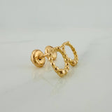 Topos Circulo Tupido 0.9gr / 7.5mm Oro Amarillo 18K %