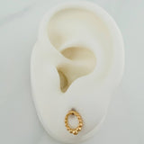 Topos Circulo Tupido 0.9gr / 7.5mm Oro Amarillo 18K %