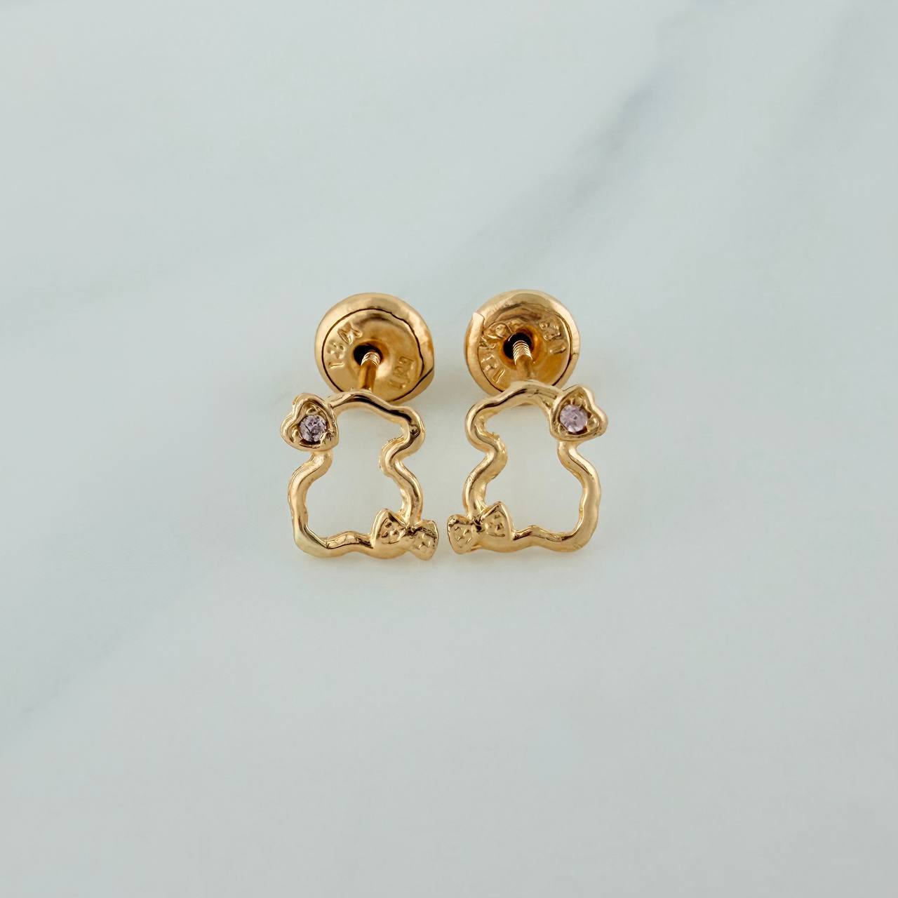 Topos Silueta Oso Ts 0.7gr / 5mm Oro Amarillo 18K %
