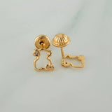 Topos Silueta Oso Ts 0.7gr / 5mm Oro Amarillo 18K %