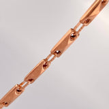 Cadena Rustica Rombos 15.25gr / 28 1/4 in / 3.5mm Oro Rosa 18K &