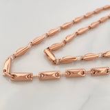 Cadena Rustica Rombos 15.25gr / 28 1/4 in / 3.5mm Oro Rosa 18K &