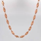 Cadena Rustica X 14.3gr / 24 in / 4.1mm Oro Rosa 18K &