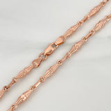 Cadena Rustica Dubai 12.05gr / 28 in / 3.2mm Oro Rosa 18K &