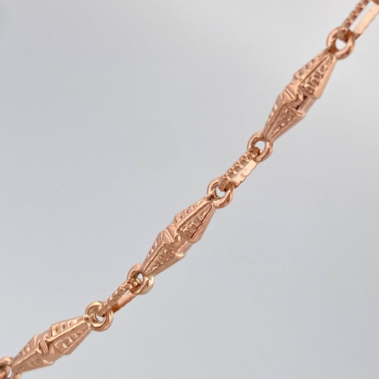 Cadena Rustica Dubai 12.05gr / 28 in / 3.2mm Oro Rosa 18K &