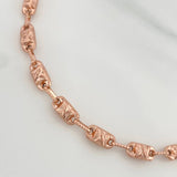 Pulso Rustico X 4.65gr / 7 1/2 in / 4.2mm Oro Rosa 18K &