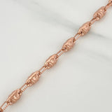 Pulso Rustico X 4.65gr / 7 1/2 in / 4.2mm Oro Rosa 18K &