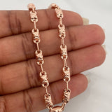 Pulso Rustico X 4.65gr / 7 1/2 in / 4.2mm Oro Rosa 18K &
