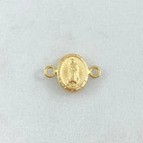 Herraje Virgen Guadalupe 0.5gr / 1.5cm / Troquelado-Ovalado Oro Amarillo 18K