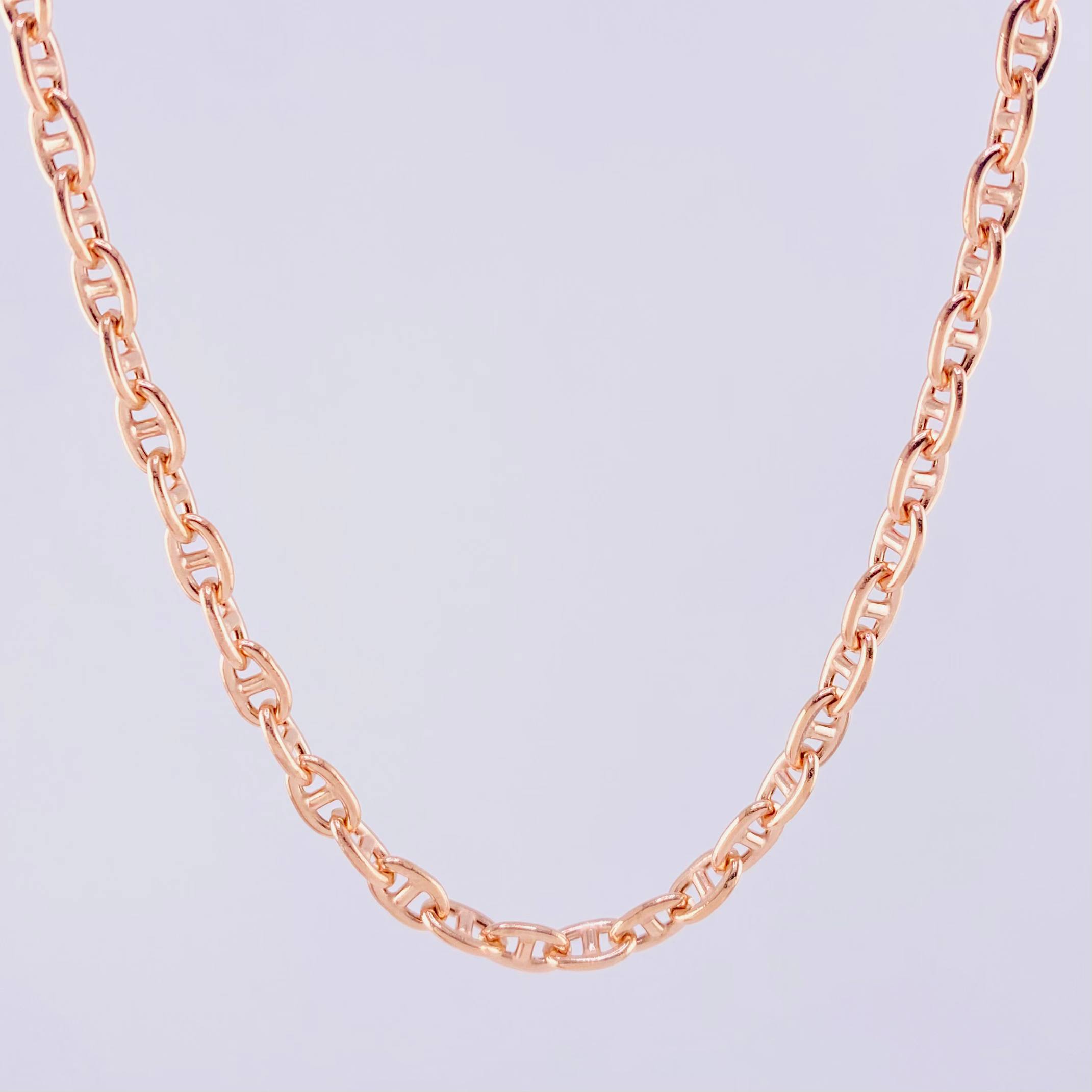 Cadena Marinera 14.45g / 24 in / 3.95mm Oro Rosa 18K