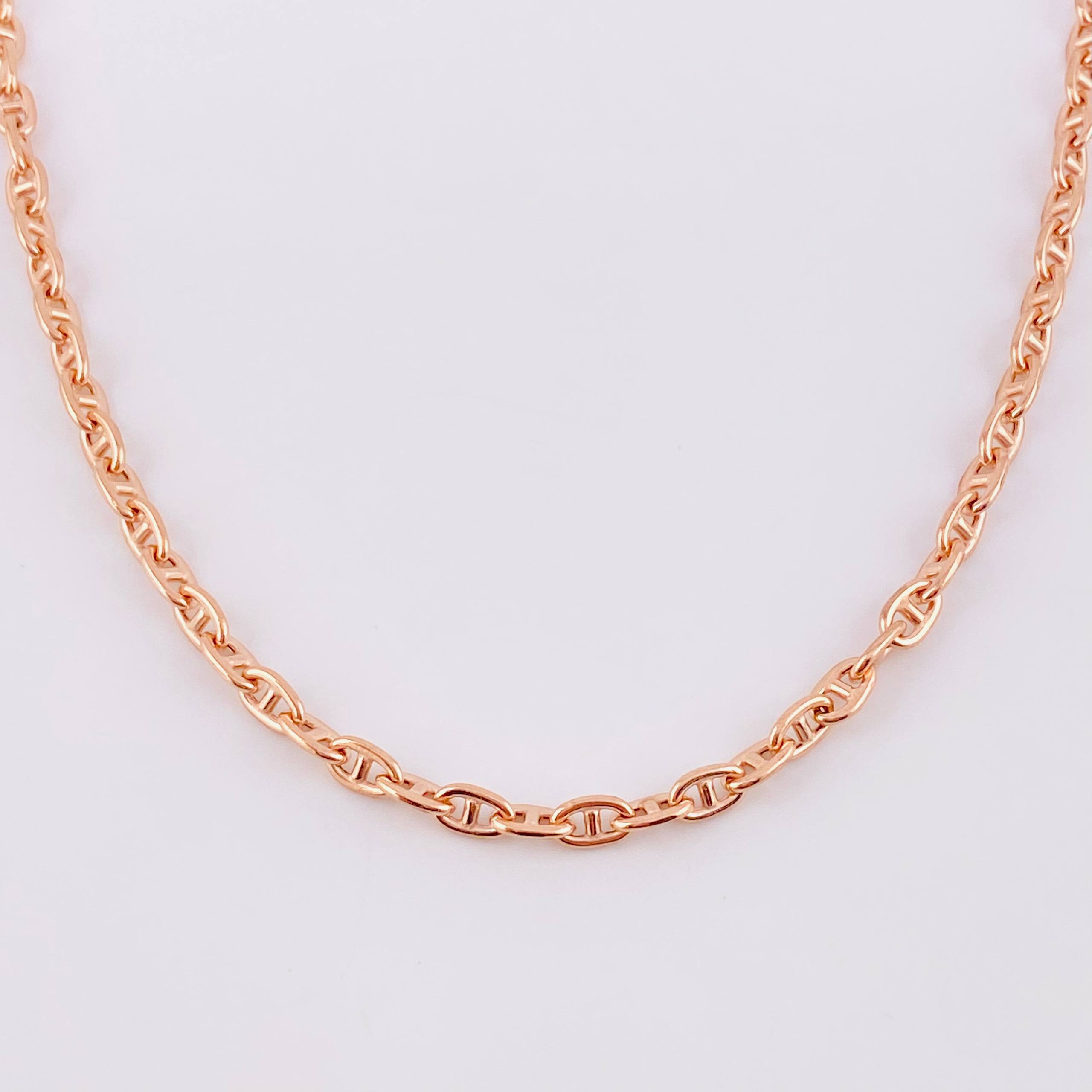 Cadena Marinera 14.45g / 24 in / 3.95mm Oro Rosa 18K