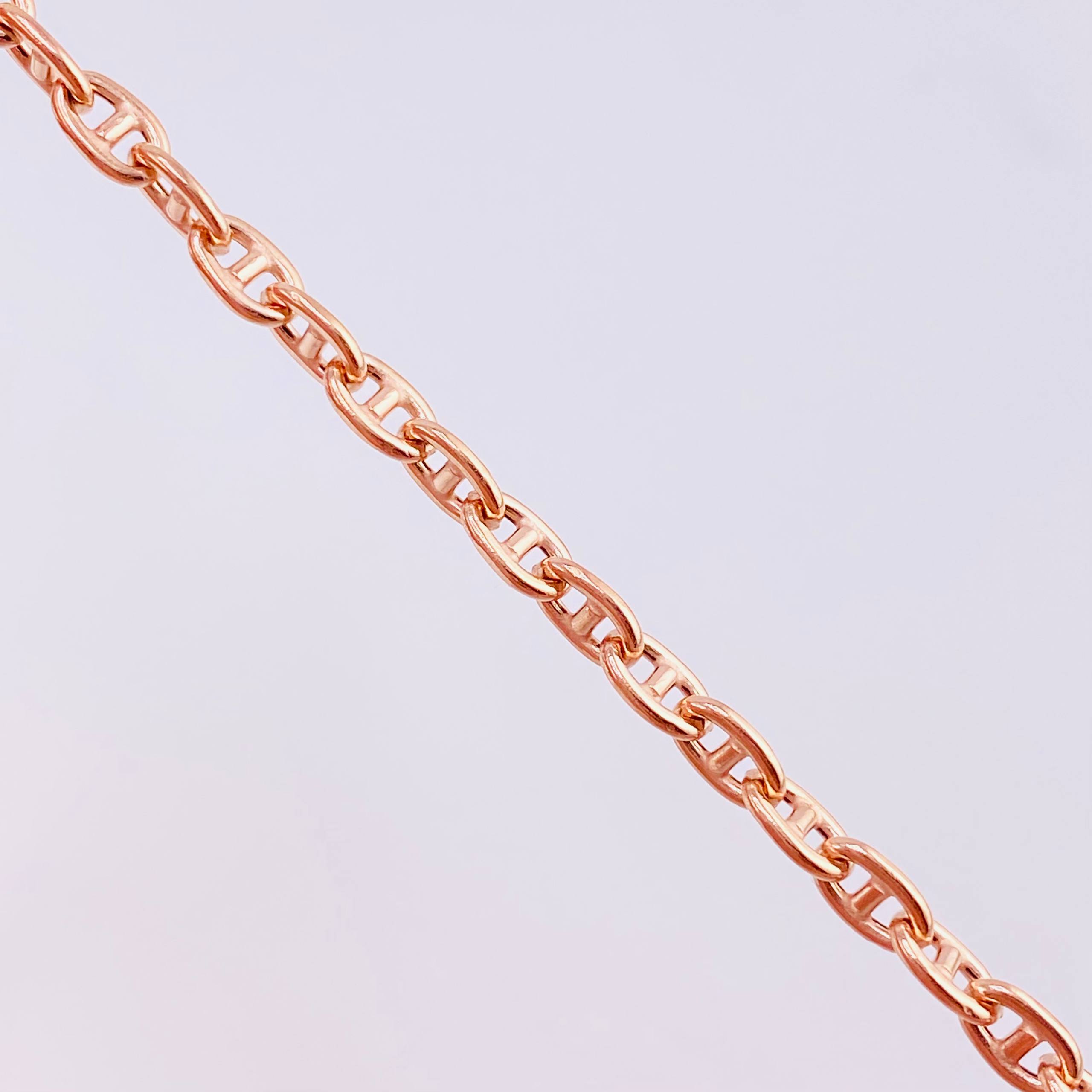 Cadena Marinera 14.45g / 24 in / 3.95mm Oro Rosa 18K