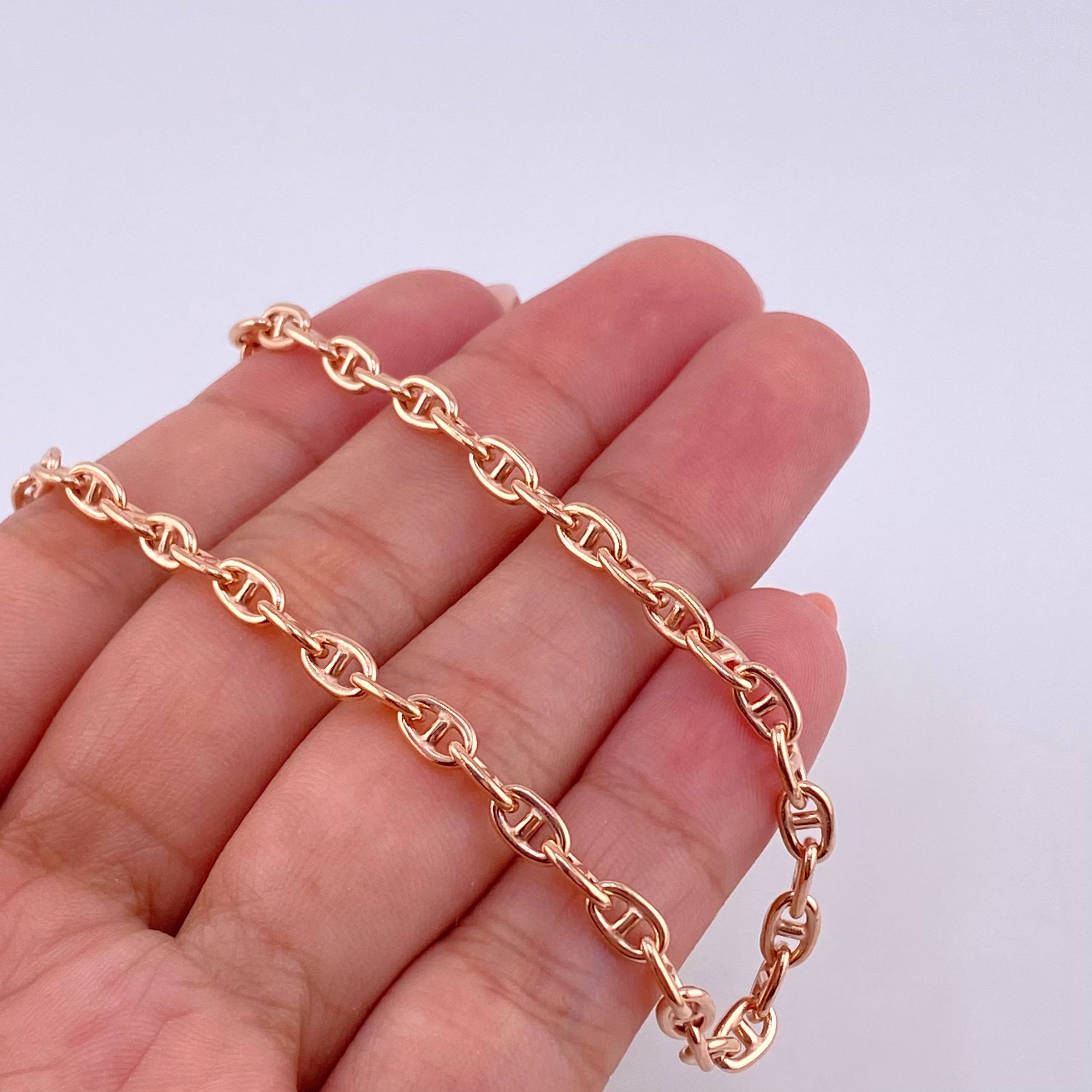 Cadena Marinera 14.45g / 24 in / 3.95mm Oro Rosa 18K