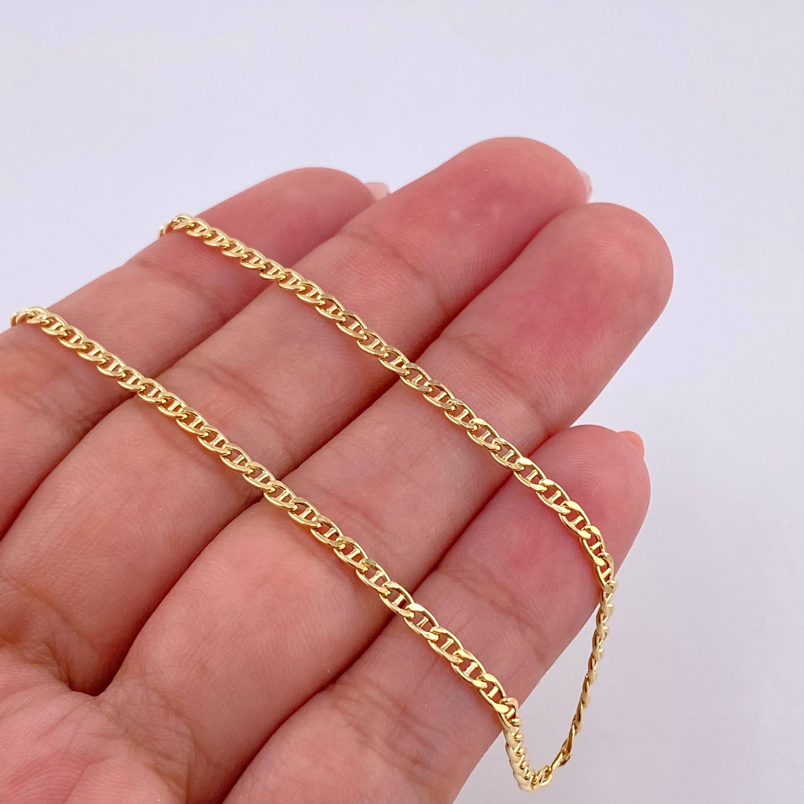 Cadena Escalera 4.25g / 24 in / 2.2mm Oro Amarillo 18K