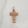 Lord of Miracles Cross Pendant 2gr / 1 in / Pink Gold 18K %