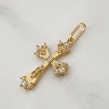 Gothic Cross Pendant 1.25gr / 1 in / Yellow Gold 18K %