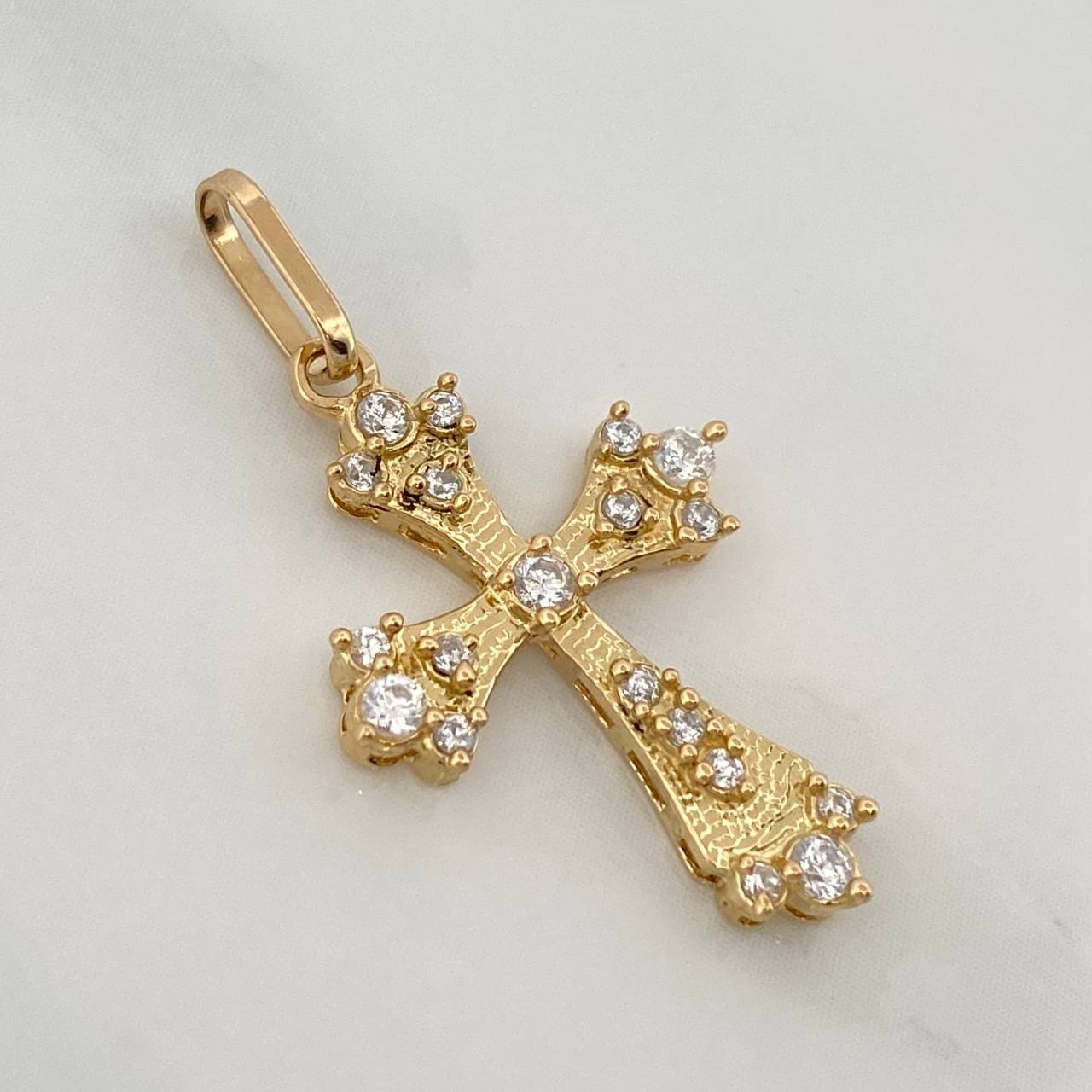 Gothic Cross Pendant 1.25gr / 1 in / Yellow Gold 18K %
