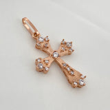 Gothic Cross Pendant 1.3gr / 1 in / Pink Gold 18K %