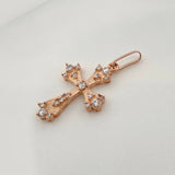 Gothic Cross Pendant 1.3gr / 1 in / Pink Gold 18K %