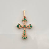 Dije Cruz Gotica 1.2gr / 1 in / Oro Rosa 18K %