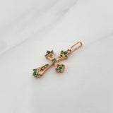 Dije Cruz Gotica 1.2gr / 1 in / Oro Rosa 18K %