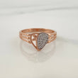 Heart Ring 2.4gr / T6 3/4 / Two-tone White Rose Gold 18K %