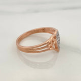 Heart Ring 2.4gr / T6 3/4 / Two-tone White Rose Gold 18K %
