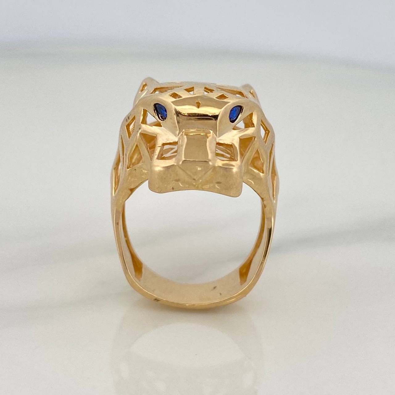 Anillo Pantera Filigrana 13.15gr / T9 1/4 / Oro Amarillo 18K %