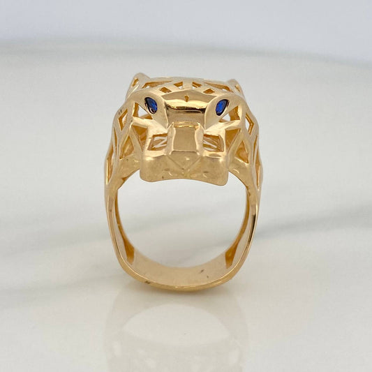 Panther Filigree Ring 13.15gr / T9 1/4 / Yellow Gold 18K %