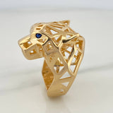 Anillo Pantera Filigrana 13.15gr / T9 1/4 / Oro Amarillo 18K %