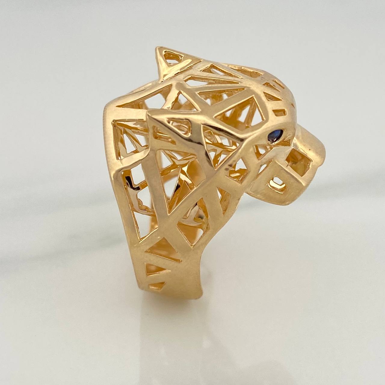 Anillo Pantera Filigrana 13.15gr / T9 1/4 / Oro Amarillo 18K %