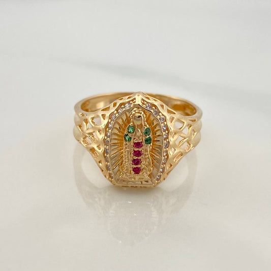 Anillo Virgen Guadalupe 3.8gr / T7 1/4 / Oro Amarillo 18K %
