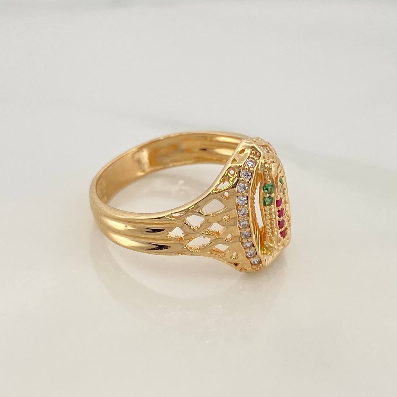 Anillo Virgen Guadalupe 3.8gr / T7 1/4 / Oro Amarillo 18K %