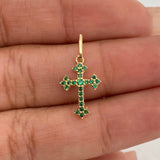 Dije Cruz Gotica 0.6gr / 3/4 in / Oro Amarillo 18K %