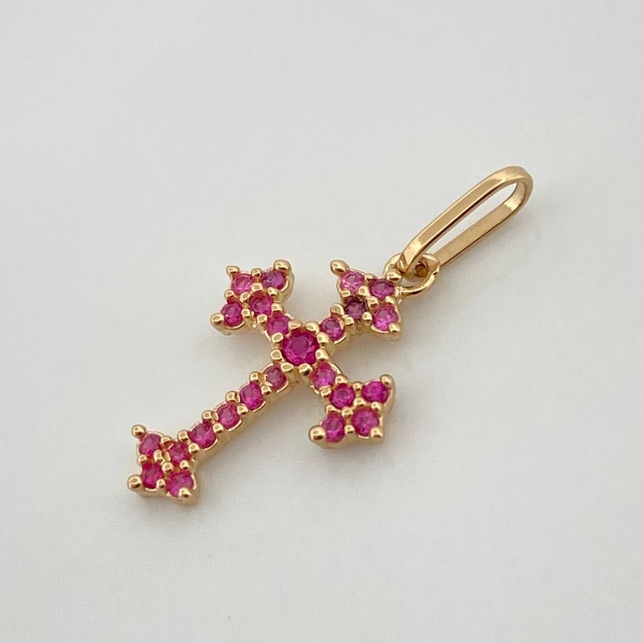 Gothic Cross Pendant 0.6gr / 3/4 in / Yellow Gold 18K %