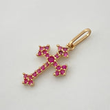 Gothic Cross Pendant 0.6gr / 3/4 in / Yellow Gold 18K %