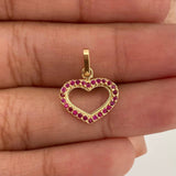 Heart Silhouette Pendant 0.8gr / 1 in / Yellow Gold 18K %