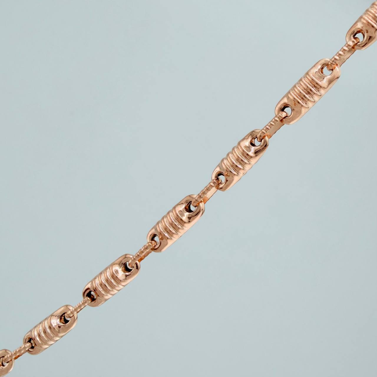 Cadena Rustica Barril 13.8gr / 25 in / 3.6mm Oro Rosa 18K &